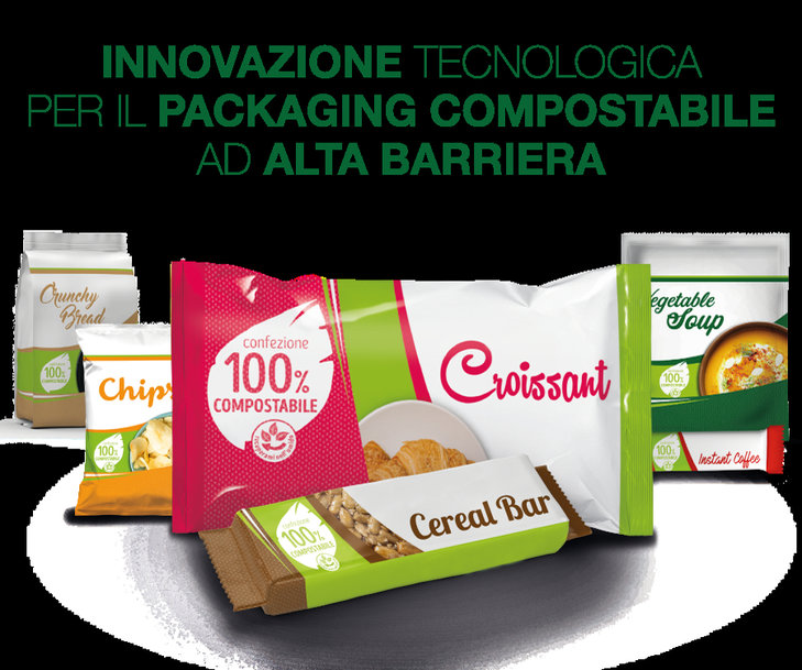 IMA FLX HUB, NOVAMONT, SAES COATED FILMS, SACCHITAL E TICINOPLAST INSIEME PER UN NUOVO PROGETTO DEDICATO AL PACKAGING COMPOSTABILE